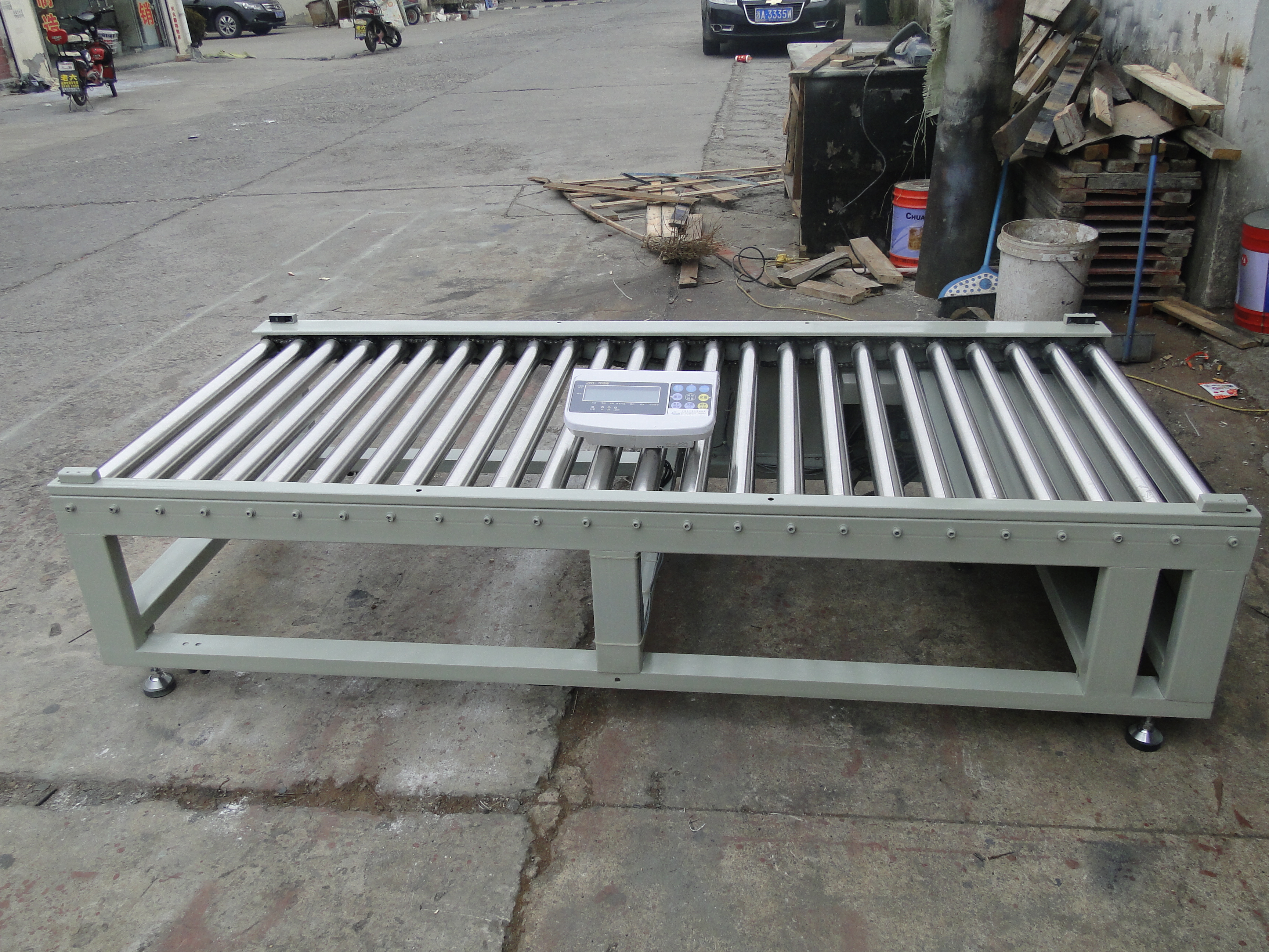 辊筒式输送计量电子称 动力滚筒地磅秤